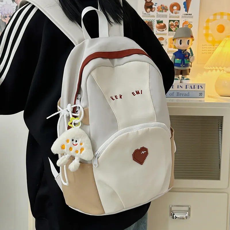 GOBLIN SHARKS 1759 Nylon Backpack Large Size Unisex Blue/Khaki/Pink-10