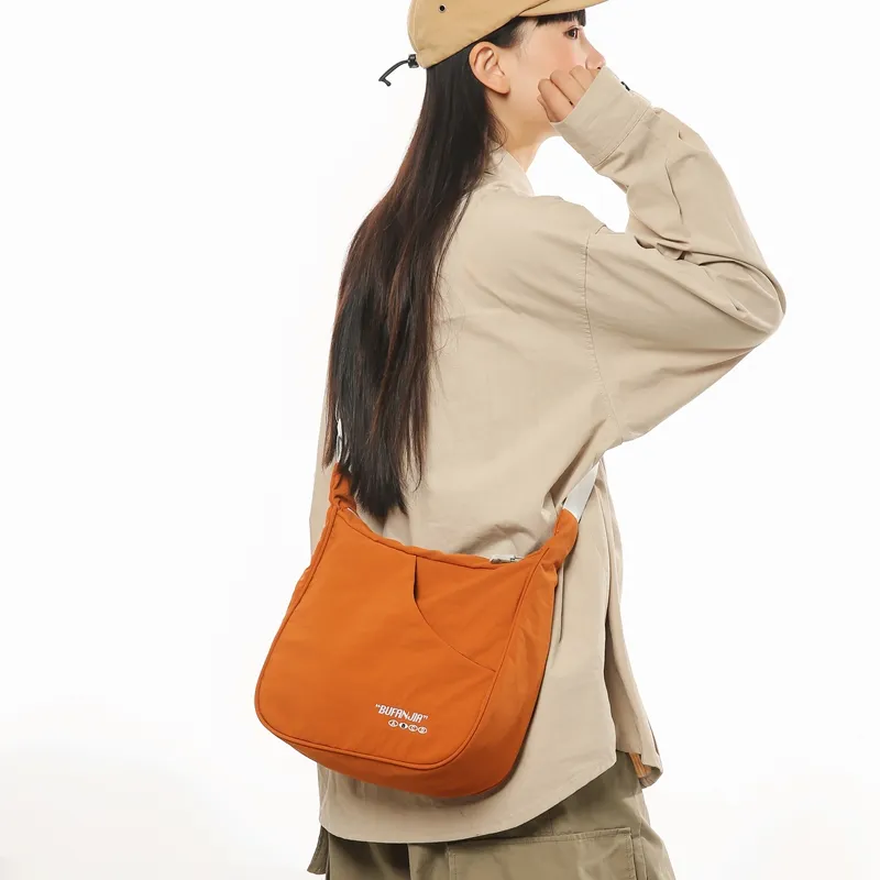 GOBLIN SHARKS 1759 Nylon Crossbody Bag Shoulder Bag Regular Unisex White/black/orange/green-17