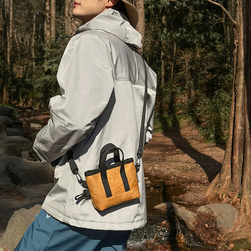 GOBLIN SHARKS 1759 DuPont Paper Shoulder Bag Regular Unisex Black/Silver/Orange/Khaki/Green-23