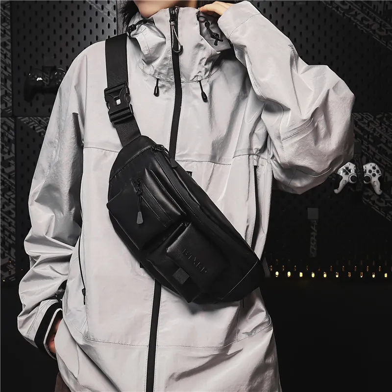 GOBLIN SHARKS 1759 Membrana Dermalis Fanny Pack Small Size Unisex Black-6
