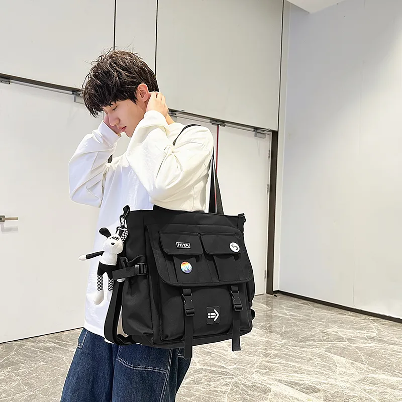 GOBLIN SHARKS 1759 Nylon Shoulder Bag Regular Unisex White/Black/Gray/Khaki/Blue-7