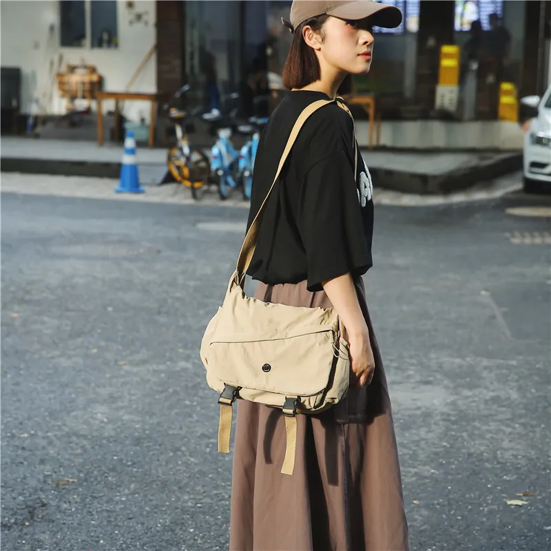 GOBLIN SHARKS 1759 Nylon Backpack Shoulder Bag Crossbody Bag Regular Unisex Gray/Black/Khaki/Green-16
