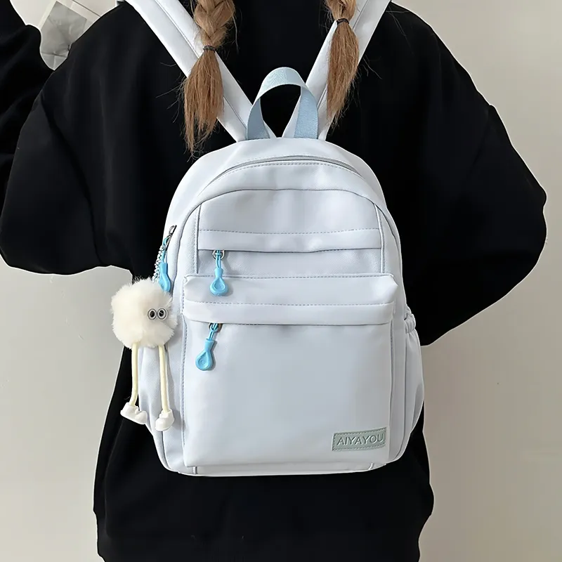 GOBLIN SHARKS 1759 Nylon Backpack Regular Unisex White/Black/Pink/Blue/Yellow/Green-17