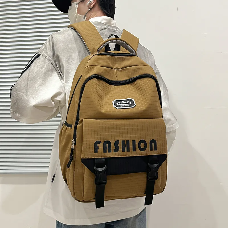 GOBLIN SHARKS 1759 Nylon Backpack Regular Unisex White/Red/Black/Gray/Brown-26