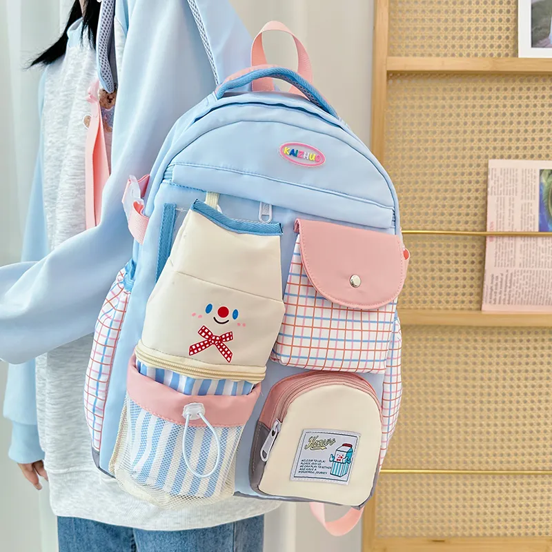 GOBLIN SHARKS 1759 Nylon Backpack Regular Unisex Ecru/Blue-7
