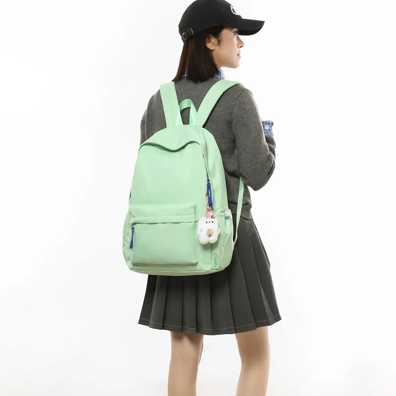 GOBLIN SHARKS 1759 Nylon Backpack Unisex Black/White/Beige Yellow/Green/Blue/Gray-22