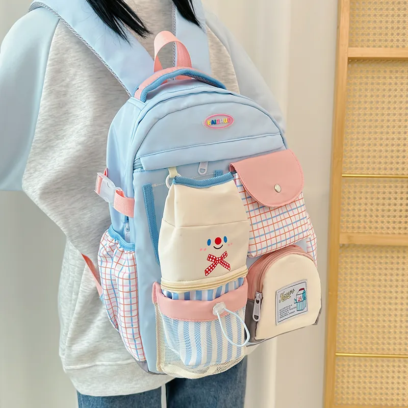 GOBLIN SHARKS 1759 Nylon Backpack Regular Unisex Ecru/Blue-8