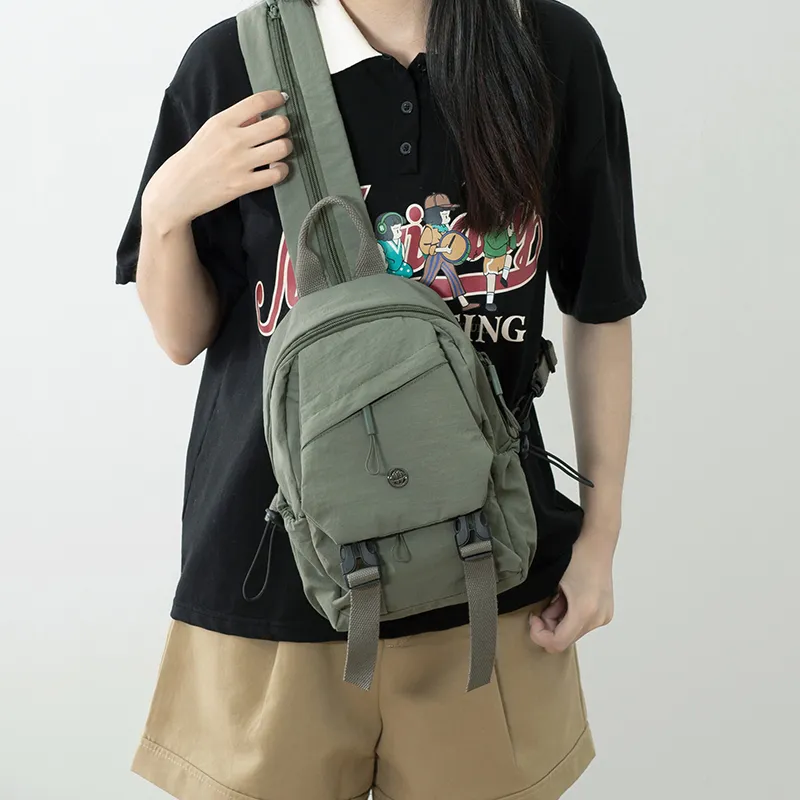 GOBLIN SHARKS 1759 Nylon Backpack Regular Unisex Gray/Black/Khaki/Green-16