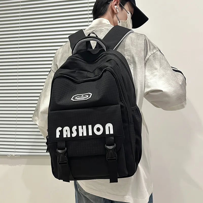 GOBLIN SHARKS 1759 Nylon Backpack Regular Unisex White/Red/Black/Gray/Brown-17
