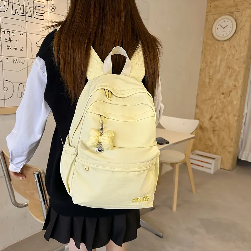 GOBLIN SHARKS 1759 Nylon Backpack Regular Unisex White/Black/Pink/Light Blue/Purple/Yellow-25