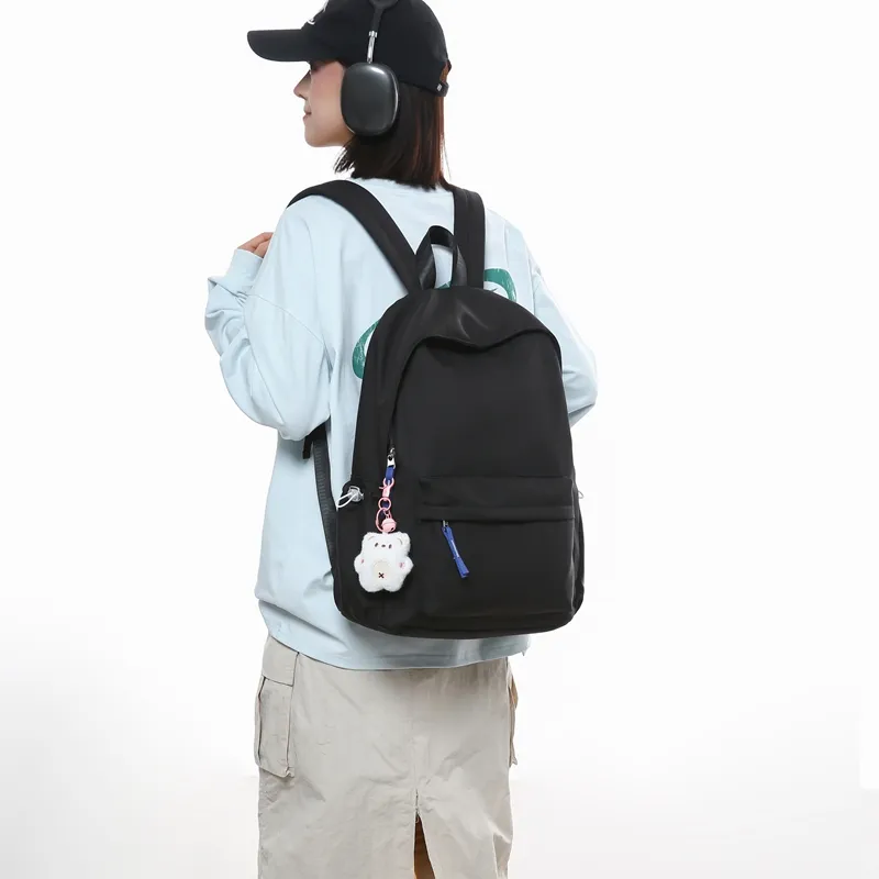 GOBLIN SHARKS 1759 Nylon Backpack Unisex Black/White/Beige Yellow/Green/Blue/Gray-2
