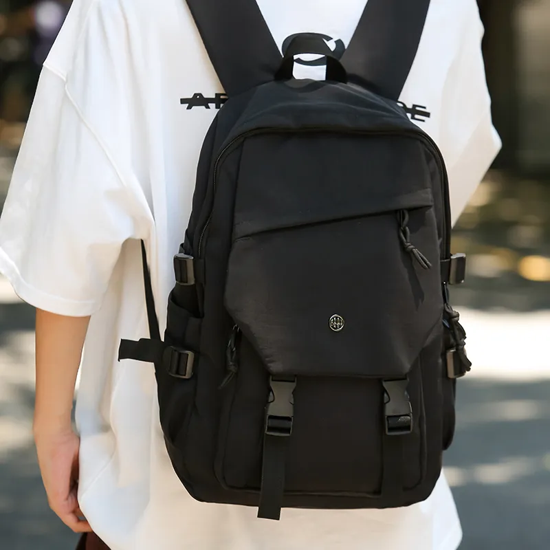 GOBLIN SHARKS 1759 Nylon Backpack Large Size Unisex Gray/Black/Khaki/Green-12