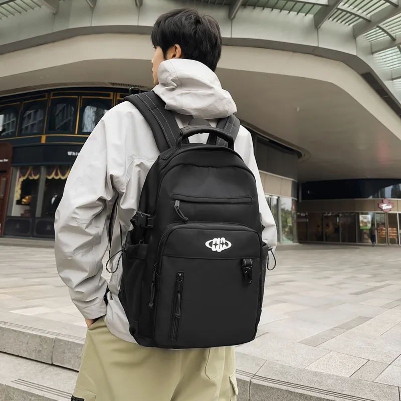 GOBLIN SHARKS 1759 Nylon Backpack Regular Unisex White/Black/Gray/Khaki-11
