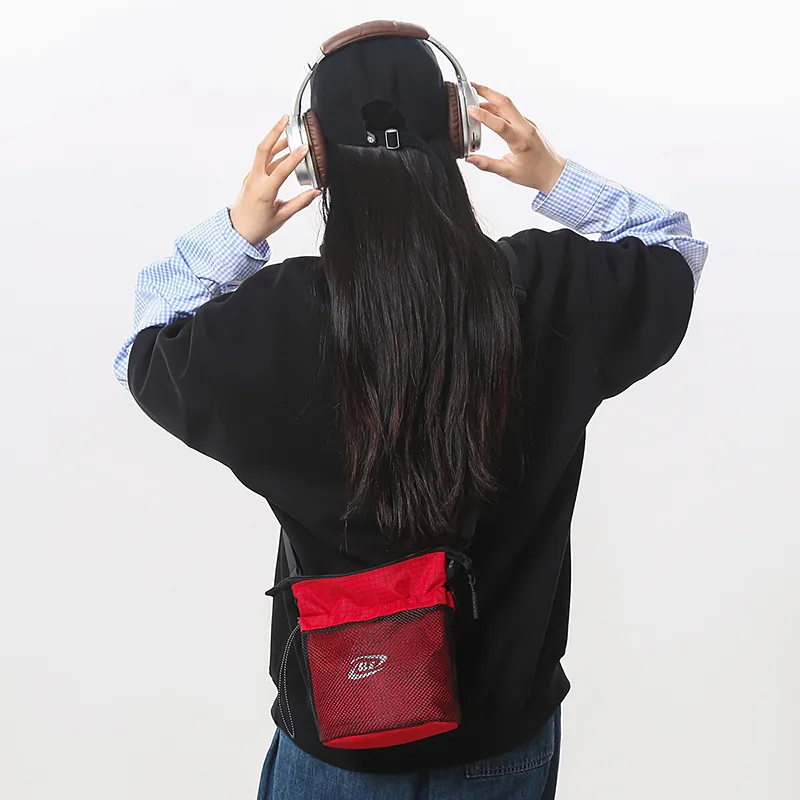 GOBLIN SHARKS 1759 Nylon Backpack, Crossbody Bag Regular Unisex Black/Khaki/Green/Red/Yellow-19