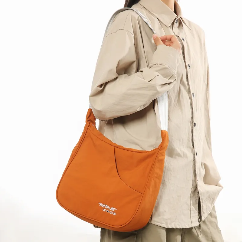 GOBLIN SHARKS 1759 Nylon Crossbody Bag Shoulder Bag Regular Unisex White/black/orange/green-18