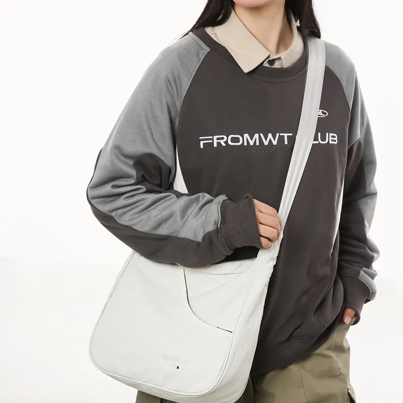 GOBLIN SHARKS 1759 Nylon Crossbody Bag Shoulder Bag Regular Unisex White/black/orange/green-3