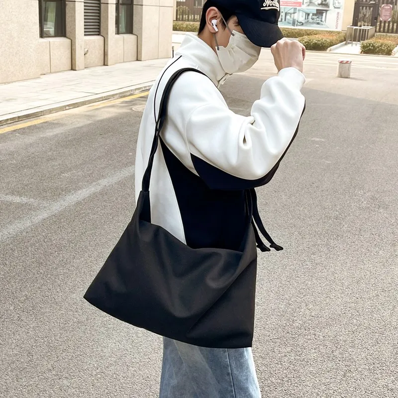 GOBLIN SHARKS 1759 Nylon Backpack Shoulder Bag Crossbody Bag Regular Unisex White/Black-12