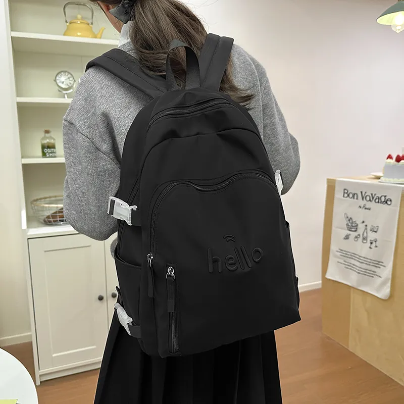 GOBLIN SHARKS 1759 Nylon Backpack Small Size Unisex White/Black/Blue/Green/Yellow-36