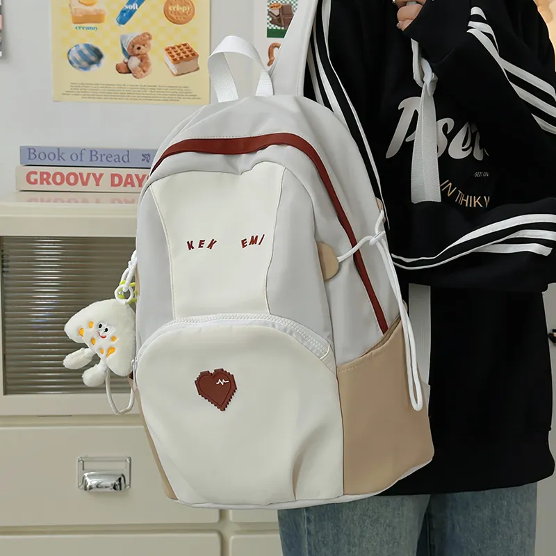 GOBLIN SHARKS 1759 Nylon Backpack Large Size Unisex Blue/Khaki/Pink-7
