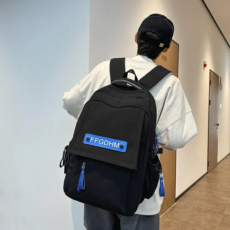 GOBLIN SHARKS 1759 Nylon Backpack Regular Unisex Black/White/Red/Light Blue/Dark Blue-3