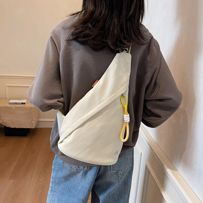 GOBLIN SHARKS 1759 Canvas Sling Bag Unisex White & Purple/White & Black/Yellow Brown/Black-11