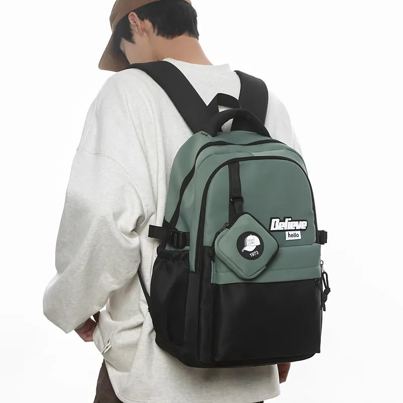 GOBLIN SHARKS 1759 Nylon Backpack Regular Unisex Khaki/White/Gray/Black/Green-23