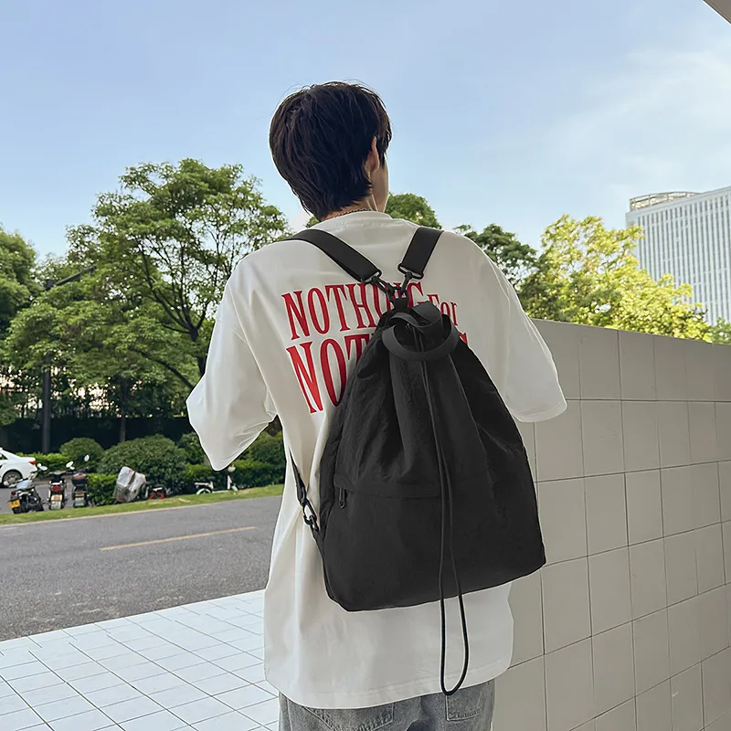 GOBLIN SHARKS 1759 Nylon Backpack Unisex White/Black-8