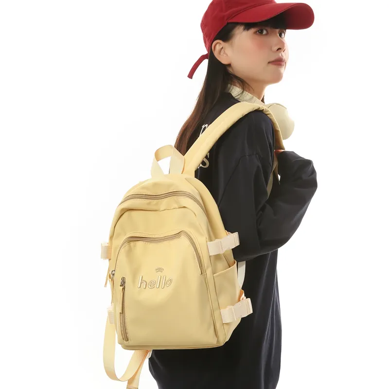 GOBLIN SHARKS 1759 Nylon Backpack Small Size Unisex White/Black/Blue/Green/Yellow-21