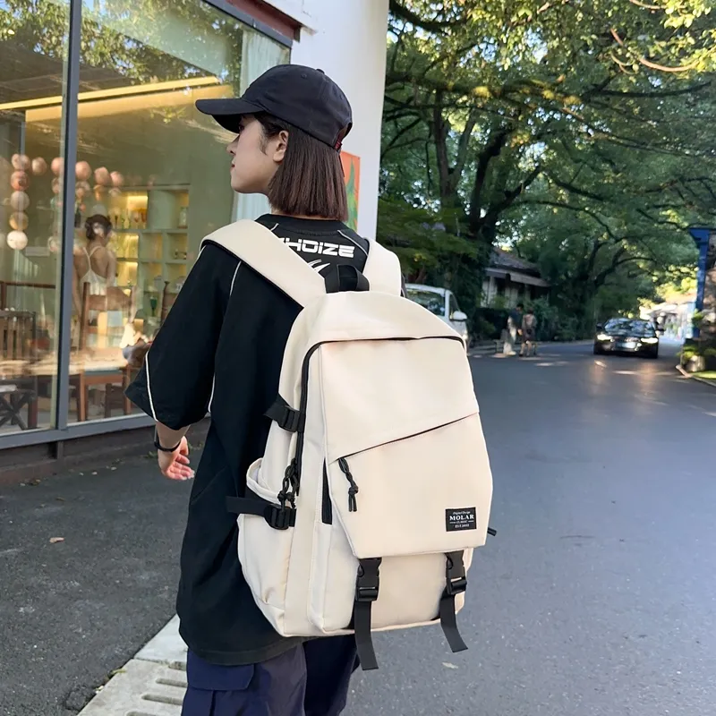GOBLIN SHARKS 1759 Nylon Backpack Unisex White/Black/Gray/Light Green/Army Green/Red-2