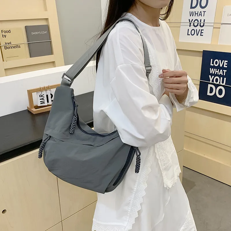 GOBLIN SHARKS 1759 Canvas Bag, Shoulder Bag, Crossbody Bag Regular Unisex Black/Ecru/Orange/Gray-19