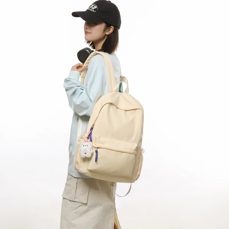 GOBLIN SHARKS 1759 Nylon Backpack Unisex Black/White/Beige Yellow/Green/Blue/Gray-16
