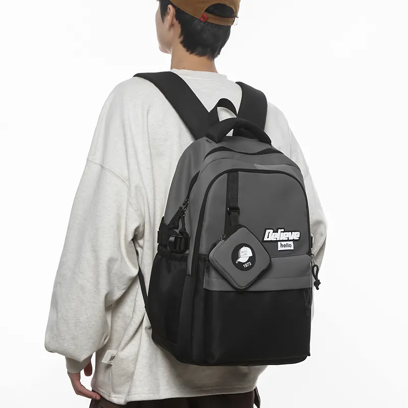 GOBLIN SHARKS 1759 Nylon Backpack Regular Unisex Khaki/White/Gray/Black/Green-16