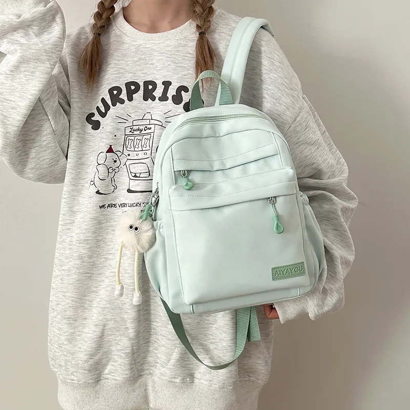 GOBLIN SHARKS 1759 Nylon Backpack Regular Unisex White/Black/Pink/Blue/Yellow/Green-35