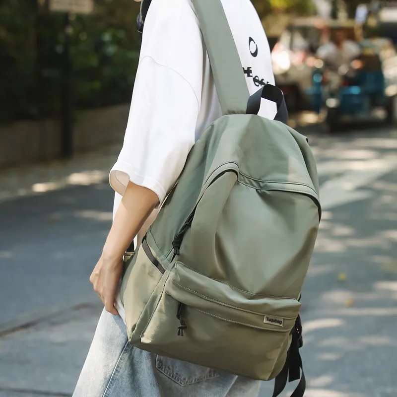 GOBLIN SHARKS 1759 Nylon Backpack Regular Unisex Black/White/Blue/Gray/Khaki/Green-45