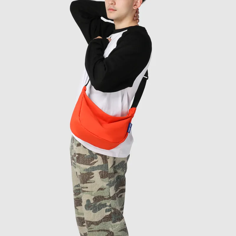 GOBLIN SHARKS 1759 Nylon Crossbody Bag Regular Unisex White/Black/Orange/Brown-18