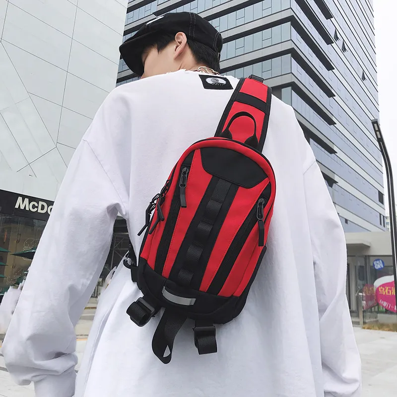 GOBLIN SHARKS 1759 Nylon Shoulder Bag Crossbody Bag Backpack Sling Bag Regular Unisex White/Black/Red/Yellow-14