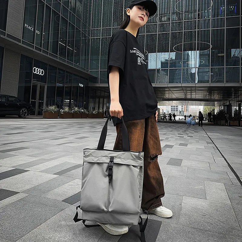GOBLIN SHARKS 1759 Nylon Backpack Double Shoulder Bag Regular Unisex Multicolor-12