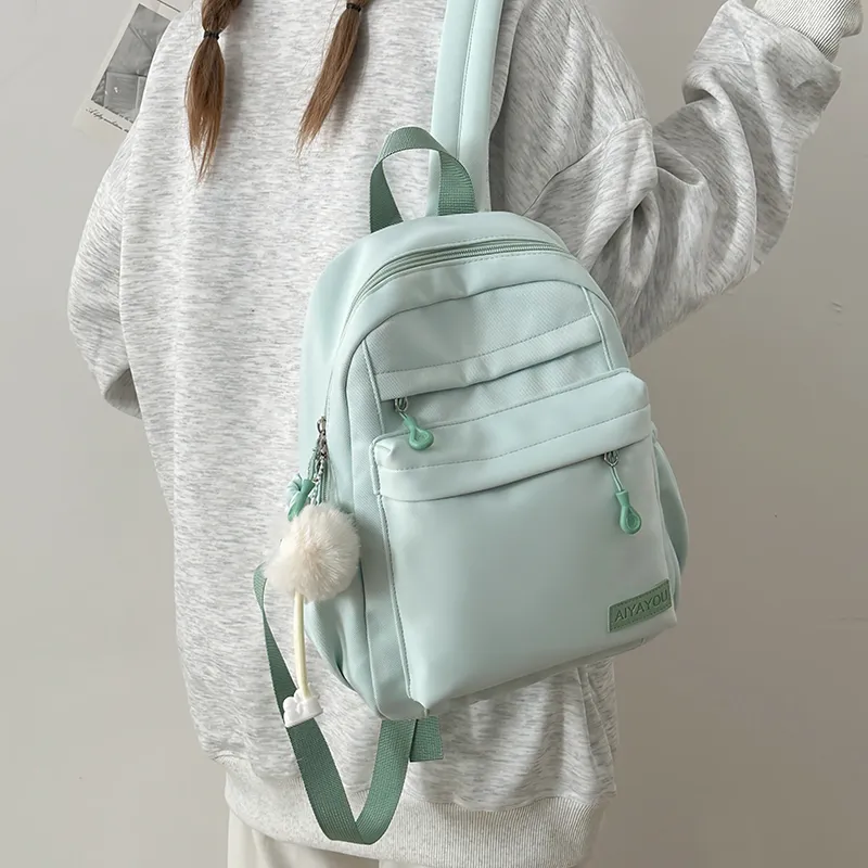 GOBLIN SHARKS 1759 Nylon Backpack Regular Unisex White/Black/Pink/Blue/Yellow/Green-33
