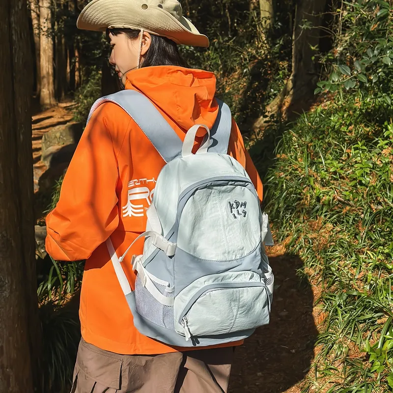 GOBLIN SHARKS 1759 Nylon Backpack Regular Unisex Gray/Black/Pink/Blue-23
