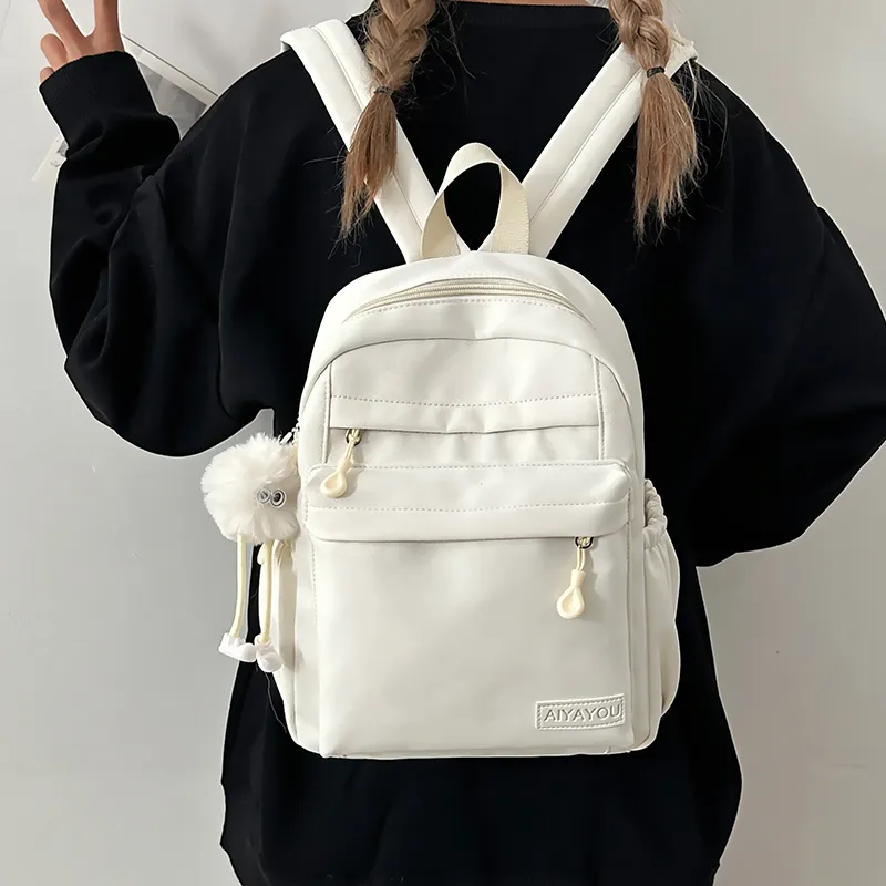GOBLIN SHARKS 1759 Nylon Backpack Regular Unisex White/Black/Pink/Blue/Yellow/Green-2