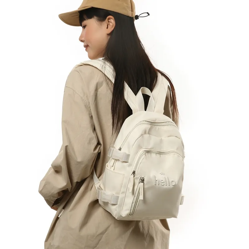 GOBLIN SHARKS 1759 Nylon Backpack Small Size Unisex White/Black/Blue/Green/Yellow-5