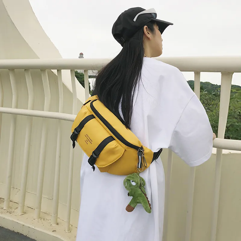 GOBLIN SHARKS 1759 Nylon Sling Bag Regular Unisex Black/Yellow/Green/Blue/Burgundy-5