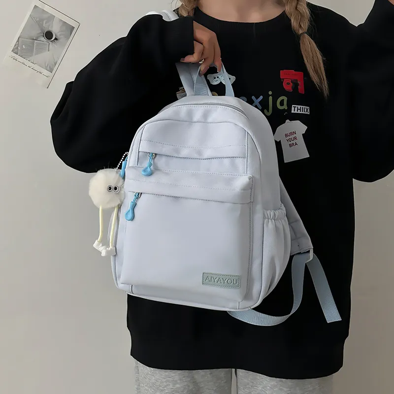 GOBLIN SHARKS 1759 Nylon Backpack Regular Unisex White/Black/Pink/Blue/Yellow/Green-20