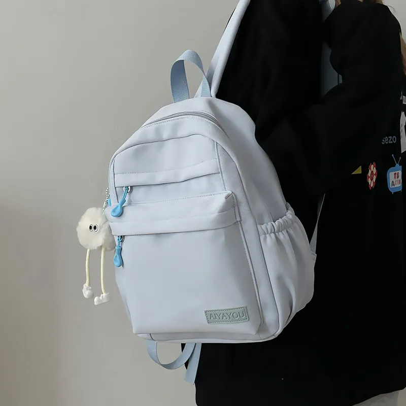 GOBLIN SHARKS 1759 Nylon Backpack Regular Unisex White/Black/Pink/Blue/Yellow/Green-18