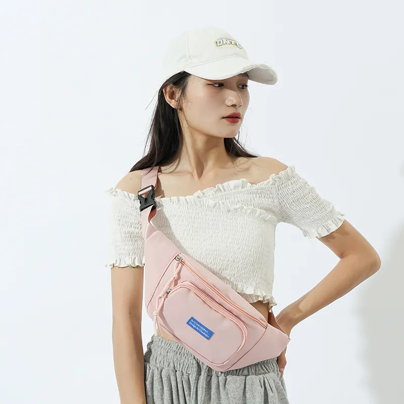 GOBLIN SHARKS 1759 Nylon Fanny Pack Unisex White/Black/Pink/Orange/Lake Blue/Green-14