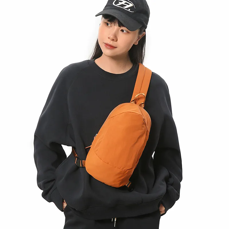 GOBLIN SHARKS 1759 Nylon Backpack Sling Bag Regular Unisex Grey/Black/Orange-18