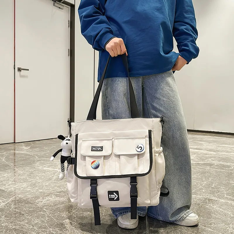 GOBLIN SHARKS 1759 Nylon Shoulder Bag Regular Unisex White/Black/Gray/Khaki/Blue-5