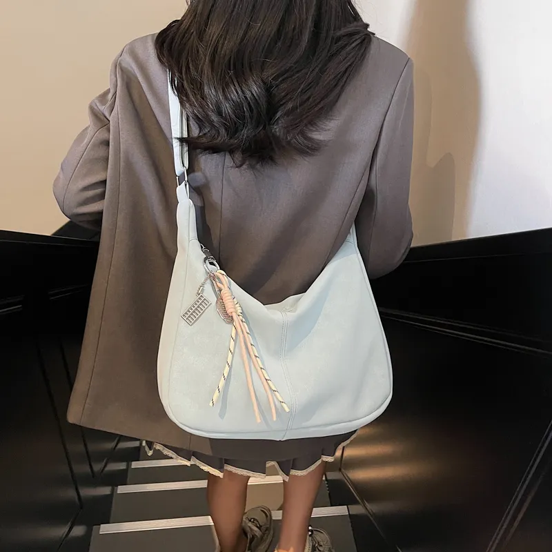 GOBLIN SHARKS 1759 PU Shoulder Bag Crossbody Bag Regular Women's Ecru/Black/Blue/Yellow/Pink-17