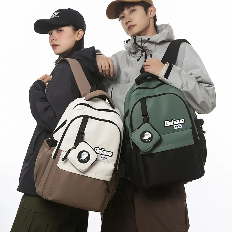 GOBLIN SHARKS 1759 Nylon Backpack Regular Unisex Khaki/White/Gray/Black/Green-4