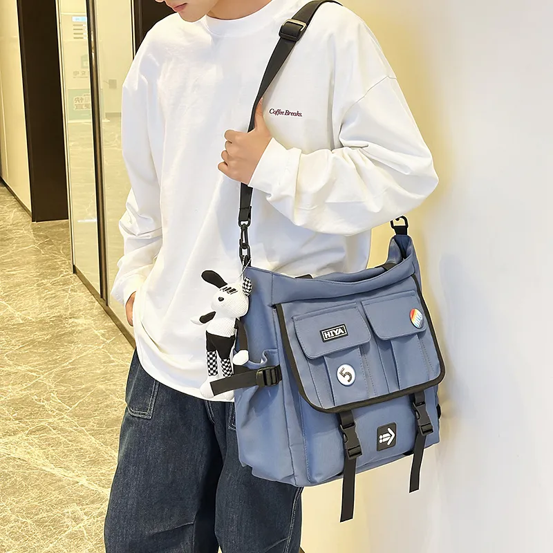 GOBLIN SHARKS 1759 Nylon Shoulder Bag Regular Unisex White/Black/Gray/Khaki/Blue-16
